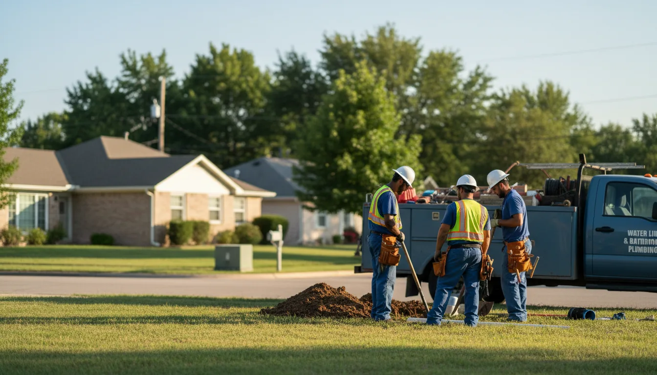 Residential water line and bathroom plumbing service in Milford Square, PA